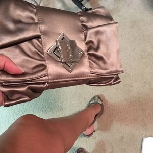 Bcbg satin clutch